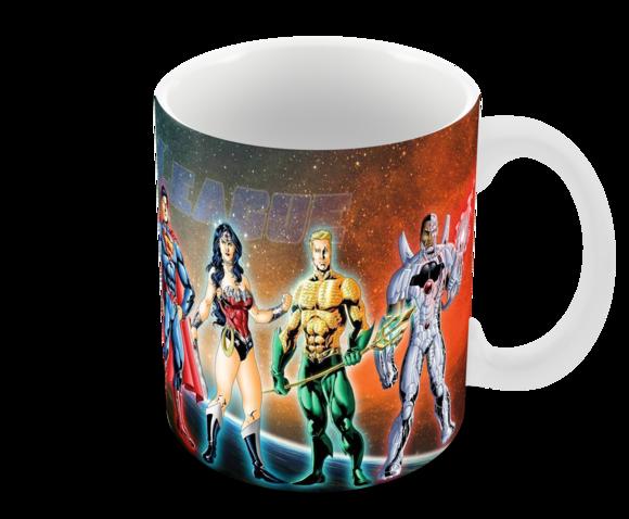 Caneca Polímero Liga da Justiça Personalizada