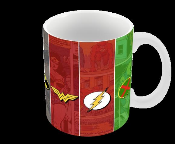 Caneca Polímero Liga da Justiça Personalizada