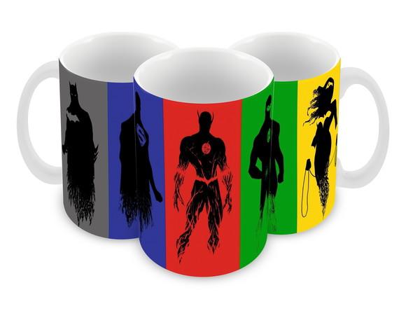 Caneca Polímero Liga da Justiça Personalizada