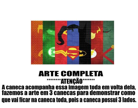 Caneca Polímero Liga da Justiça Personalizada