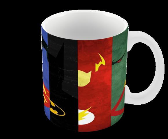 Caneca Polímero Liga da Justiça Personalizada