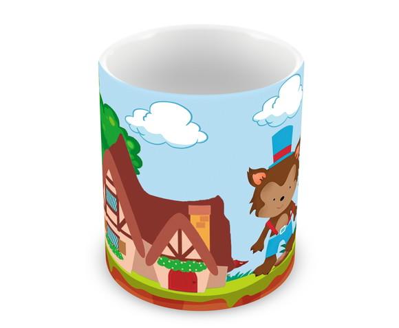 Caneca Polímero Lobo Mau Chapeuzinho Vermelho Personalizada