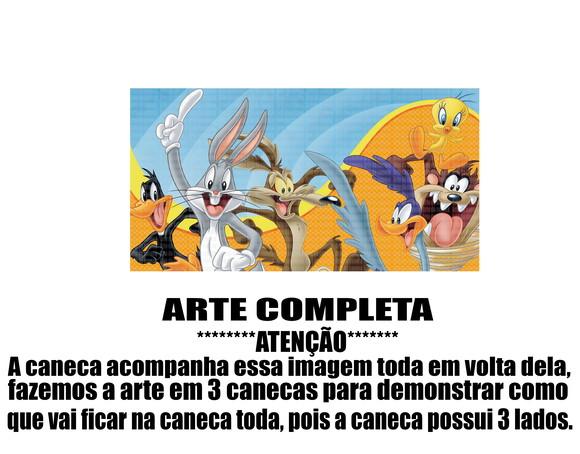 Caneca Polímero Looney Tunes Personalizada