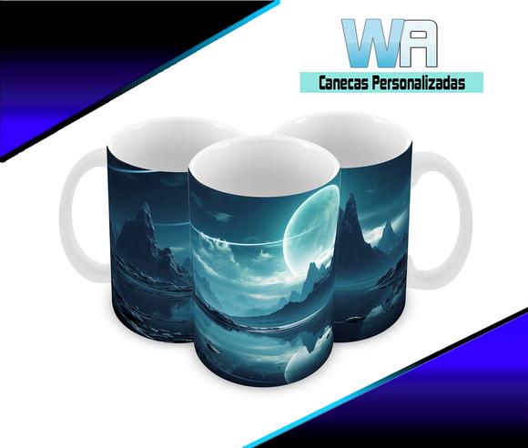 Caneca Polímero Lua Personalizada