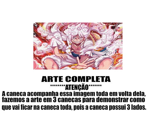 Caneca Polímero Luffy Gear 5 One Piece Personalizada