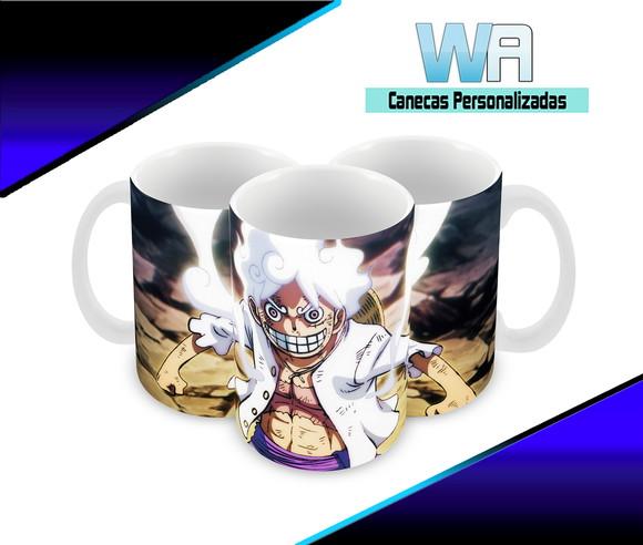 Caneca Polímero Luffy Gear 5 One Piece Personalizada
