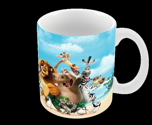 Caneca Polímero Madagascar Personalizada