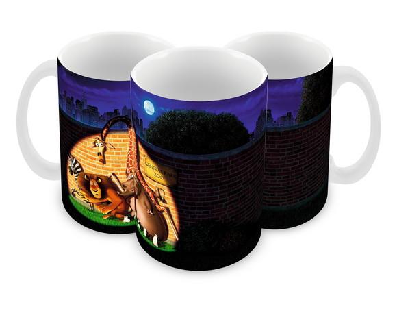 Caneca Polímero Madagascar Personalizada