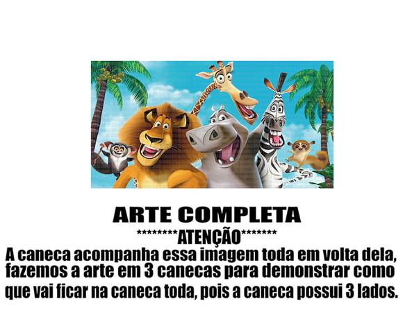 Caneca Polímero Madagascar Personalizada