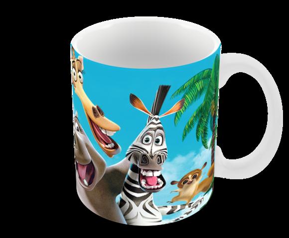 Caneca Polímero Madagascar Personalizada