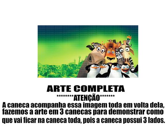 Caneca Polímero Madagascar Personalizada