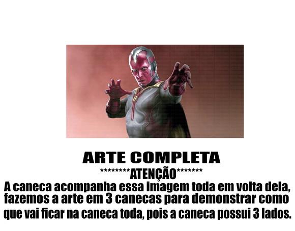Caneca Polímero Marvel Visão Personalizada