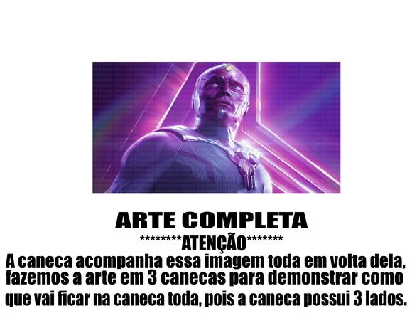 Caneca Polímero Marvel Visão Personalizada