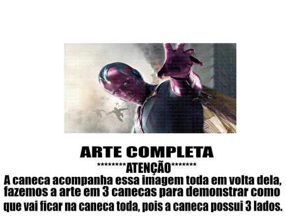 Caneca Polímero Marvel Visão Personalizada
