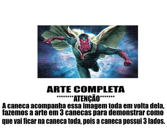 Caneca Polímero Marvel Visão Personalizada