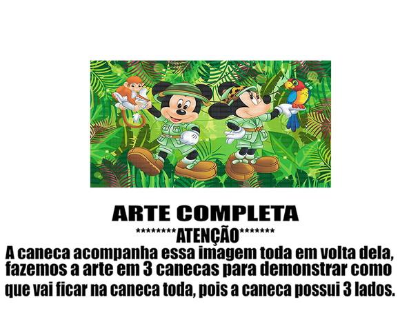 Caneca Polímero Mickey na Selva Personalizada