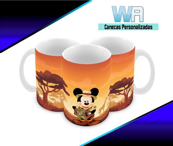 Caneca Polímero Mickey na Selva Personalizada