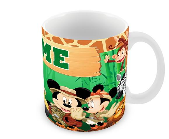 Caneca Polímero Mickey na Selva Personalizada
