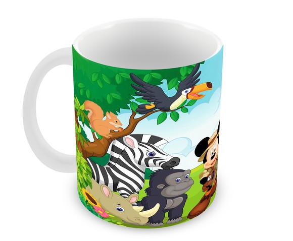 Caneca Polímero Mickey na Selva Personalizada