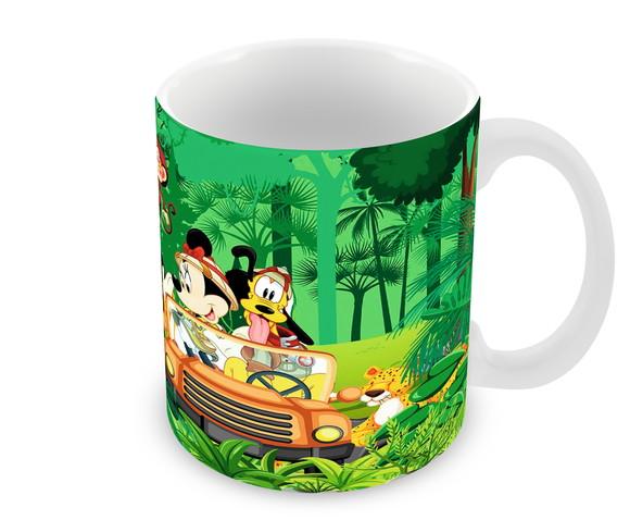Caneca Polímero Mickey na Selva Personalizada