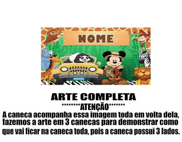 Caneca Polímero Mickey na Selva Personalizada