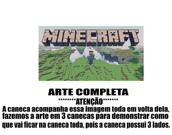 Caneca Polímero Minecraft Personalizada