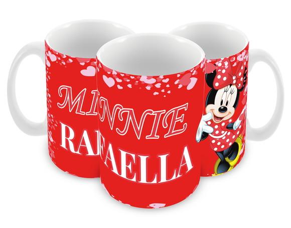 Caneca Polímero Minnie com Nome Personalizada