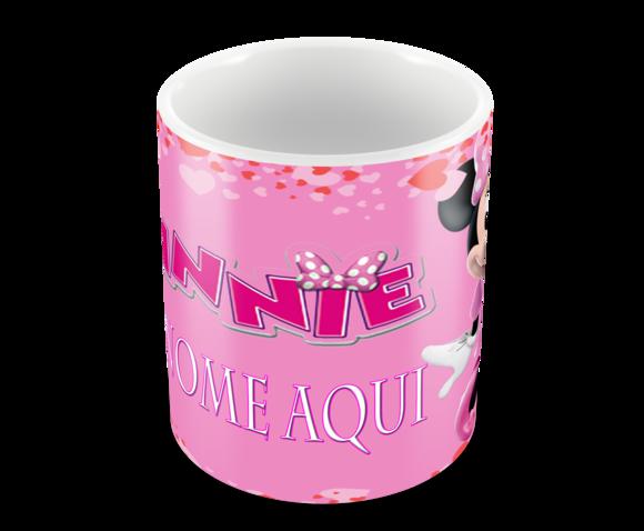 Caneca Polímero Minnie com Nome Personalizada