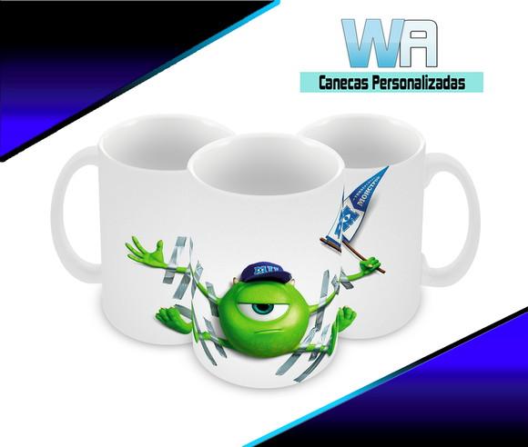 Caneca Polímero Monstros Sa Personalizada