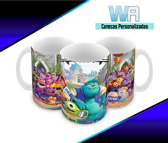 Caneca Polímero Monstros Sa Personalizada