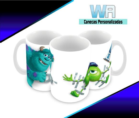 Caneca Polímero Monstros Sa Personalizada