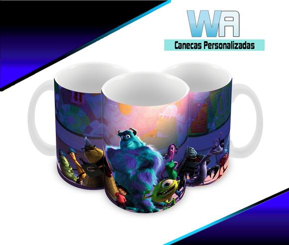 Caneca Polímero Monstros Sa Personalizada