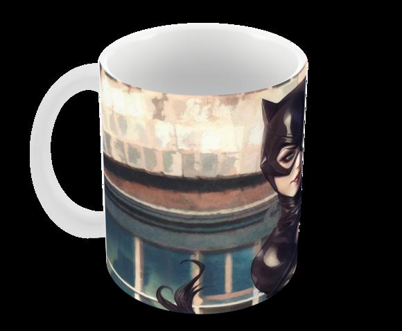 Caneca Polímero Mulher Gato Personalizada