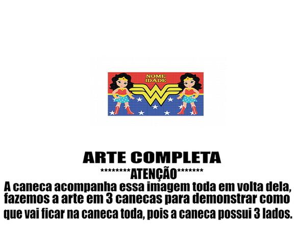 Caneca Polímero Mulher Maravilha Personalizada