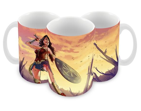 Caneca Polímero Mulher Maravilha Personalizada