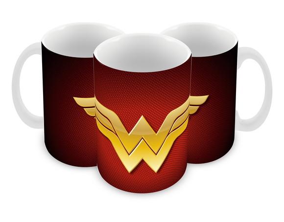 Caneca Polímero Mulher Maravilha Personalizada