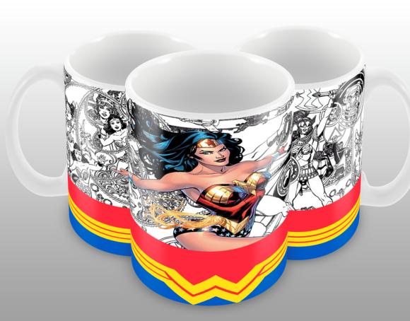 Caneca Polímero Mulher Maravilha Personalizada