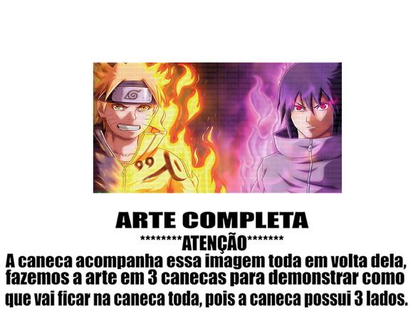 Caneca Polímero Naruto e Sasuke Personalizada