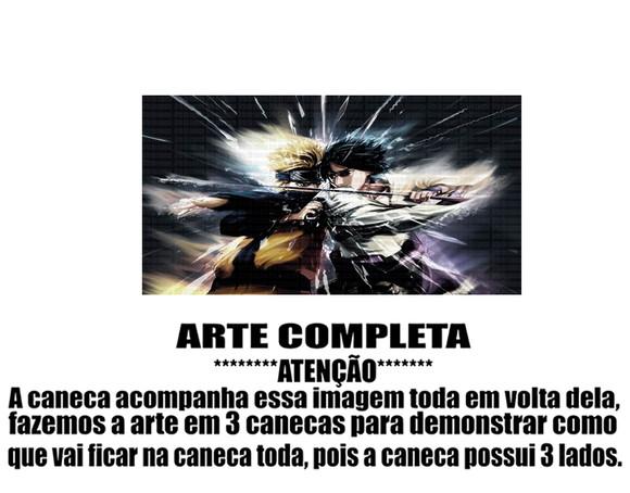 Caneca Polímero Naruto e Sasuke Personalizada