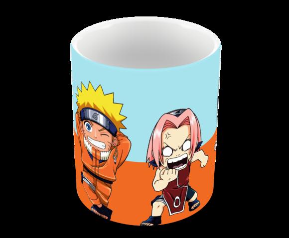 Caneca Polímero Naruto Time 7 com Nome Personalizada