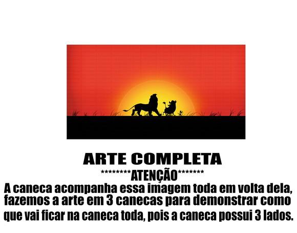 Caneca Polímero o Rei Leão Hakuna Matata Personalizada