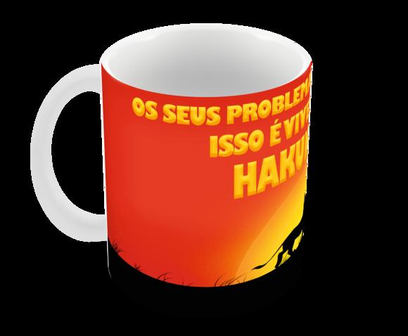 Caneca Polímero o Rei Leão Hakuna Matata Personalizada