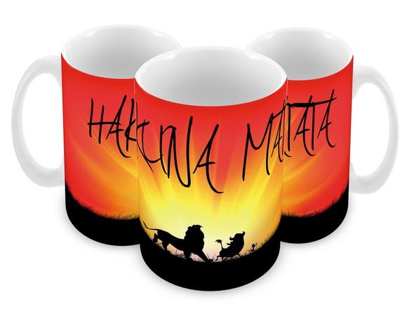 Caneca Polímero o Rei Leão Hakuna Matata Personalizada