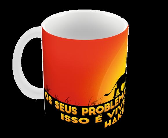 Caneca Polímero o Rei Leão Hakuna Matata Personalizada