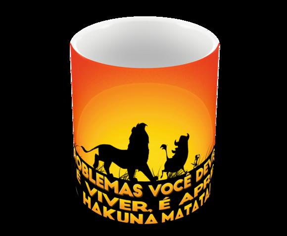 Caneca Polímero o Rei Leão Hakuna Matata Personalizada