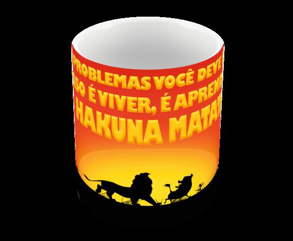 Caneca Polímero o Rei Leão Hakuna Matata Personalizada