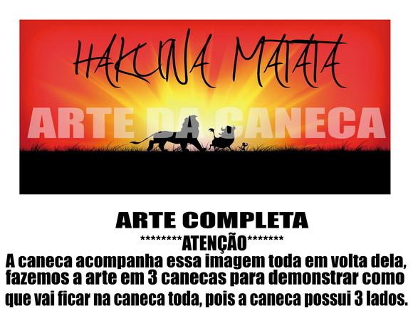 Caneca Polímero o Rei Leão Hakuna Matata Personalizada
