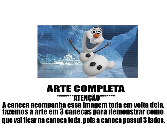 Caneca Polímero Olaf Frozen Personalizada