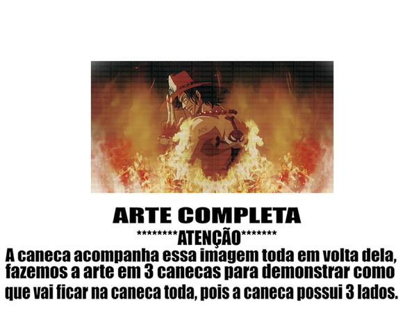 Caneca Polímero One Piece Ace Personalizada