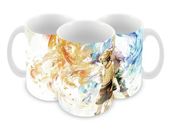 Caneca Polímero One Piece Ace Personalizada